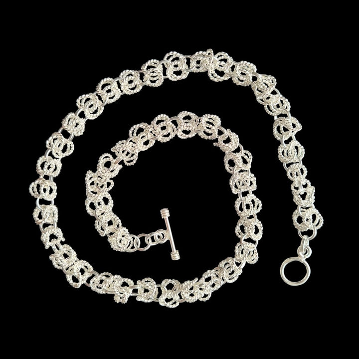 Ariadne Silver Rope Necklace - Corazon Latino