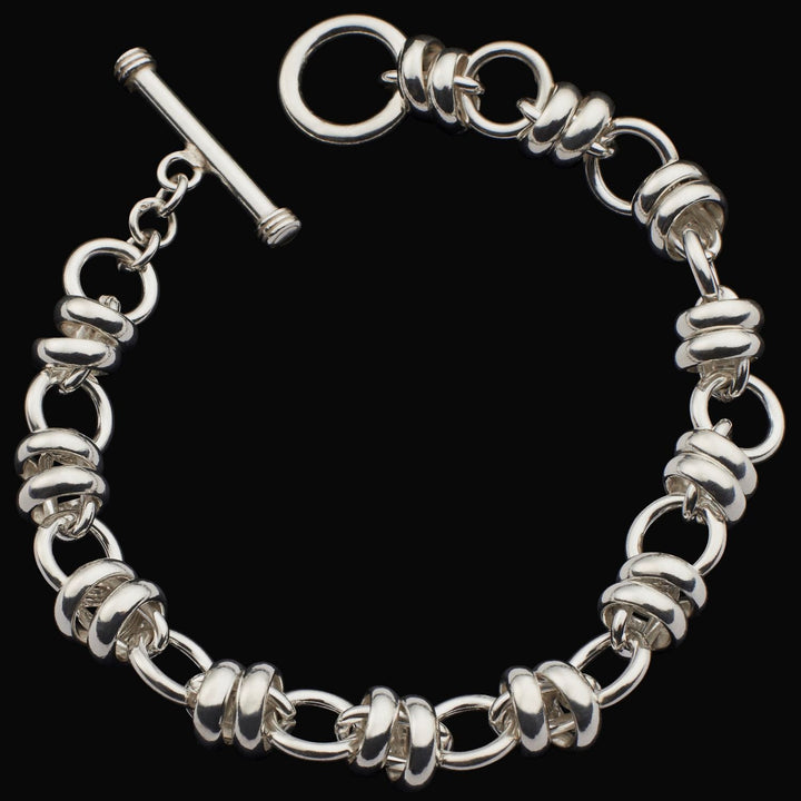Chara Heavy Silver Bracelet - Corazon Latino
