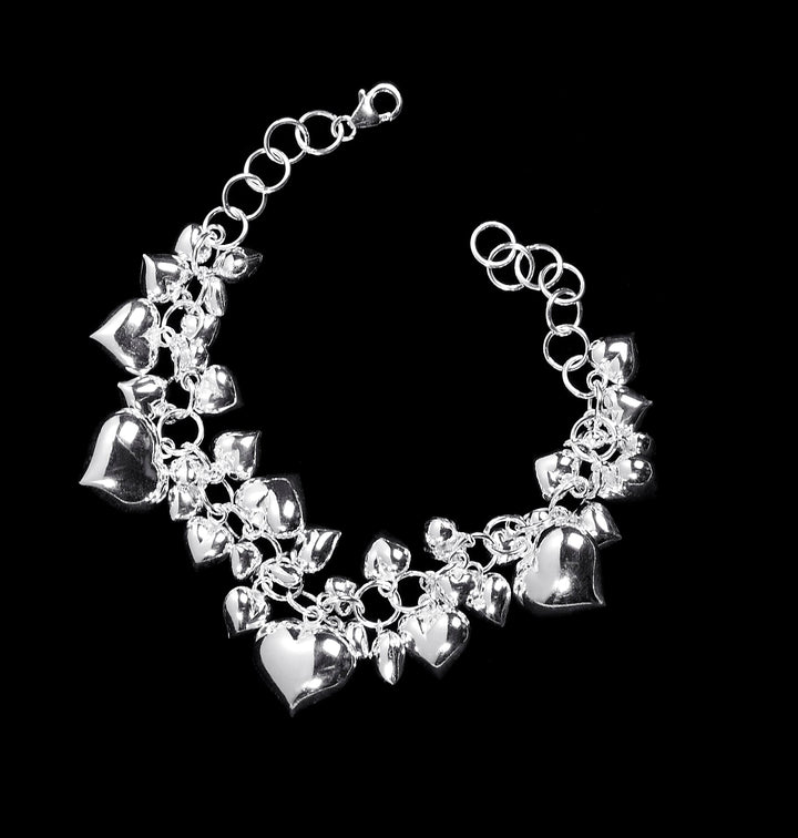 Cupid Silver Hearts Necklace - Corazon Latino