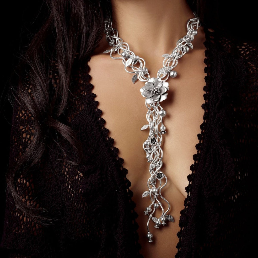 Electra Silver Necklace - Corazon Latino