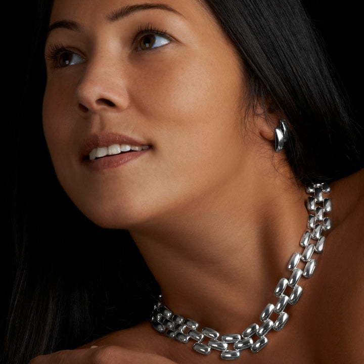 Lyra Silver Earrings - Corazon Latino