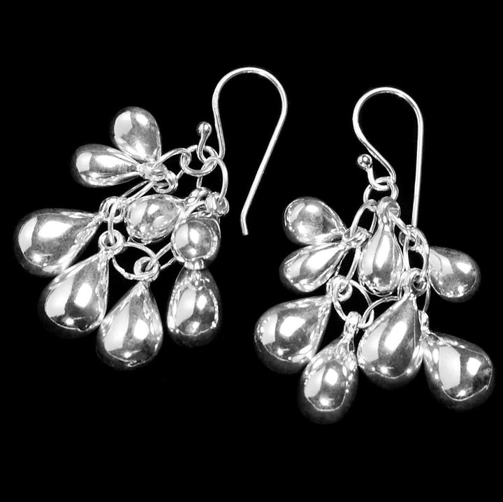 Maeve Silver Droplets Earrings - Corazon Latino