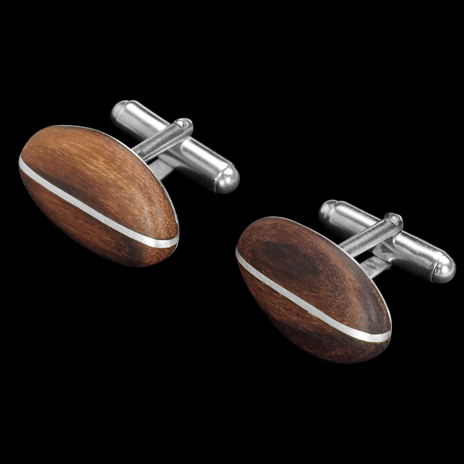 Mars Silver inlaid Kingwood Cufflinks – Corazon Latino