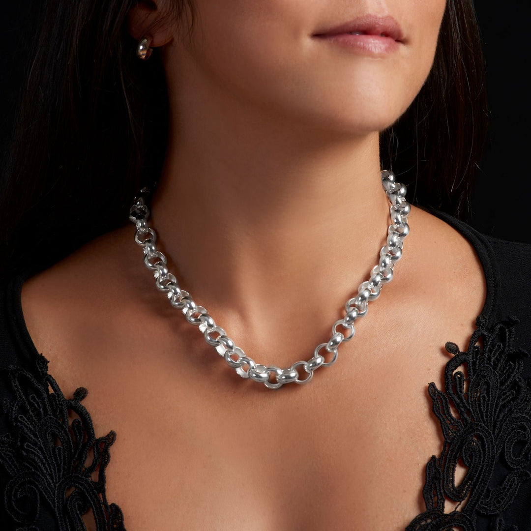 Pallene Chunky Silver Necklace - Corazon Latino