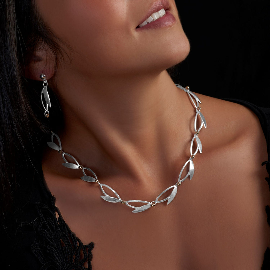 Tania Silver & Gold Earrings - Corazon Latino