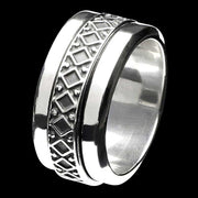Amalthea silver spinner ring