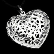 Amors Silver Heart Pendant - Corazon Latino