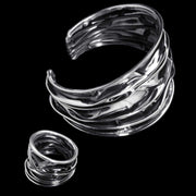 Andata Rippled Silver Pendant - Corazon Latino