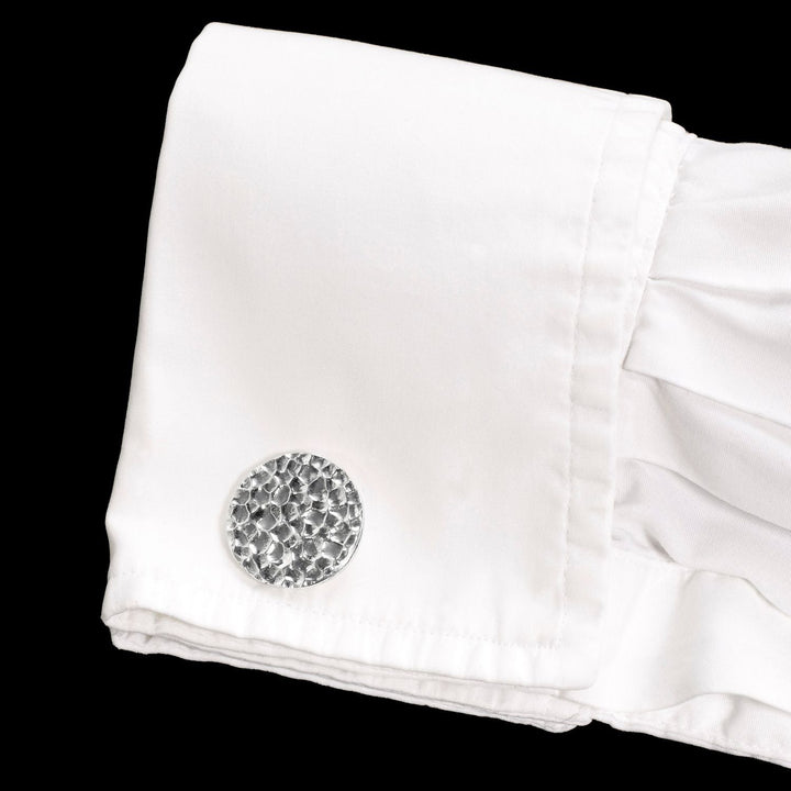 Arion Hammered Silver Cufflinks - Corazon Latino