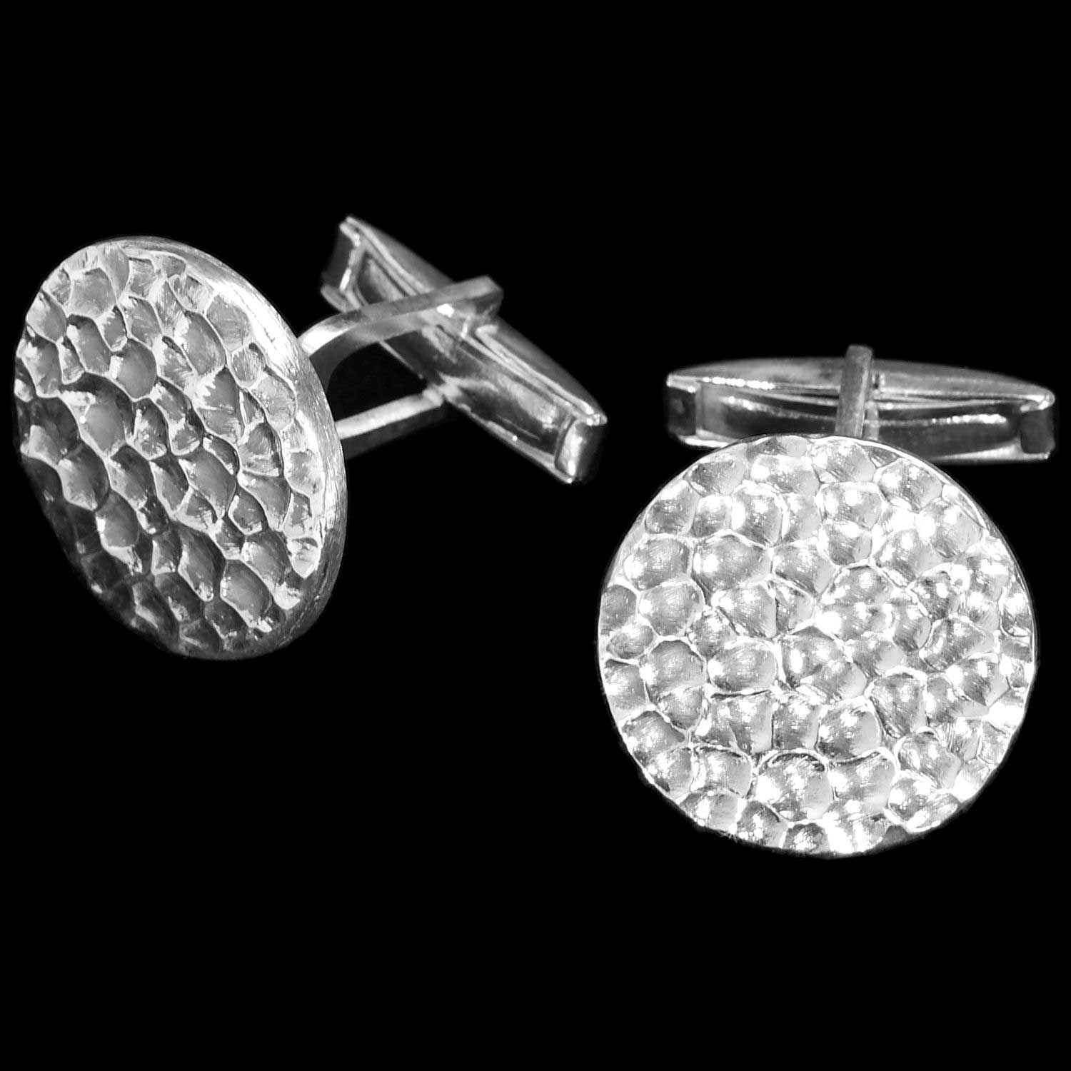 Arion Hammered Silver Cufflinks Corazon Latino