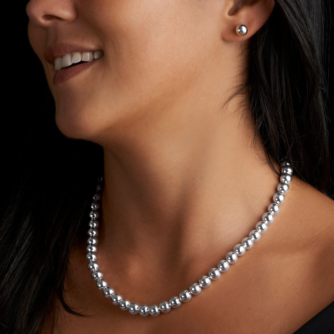 Astraea Silver Bead Earrings - Corazon Latino