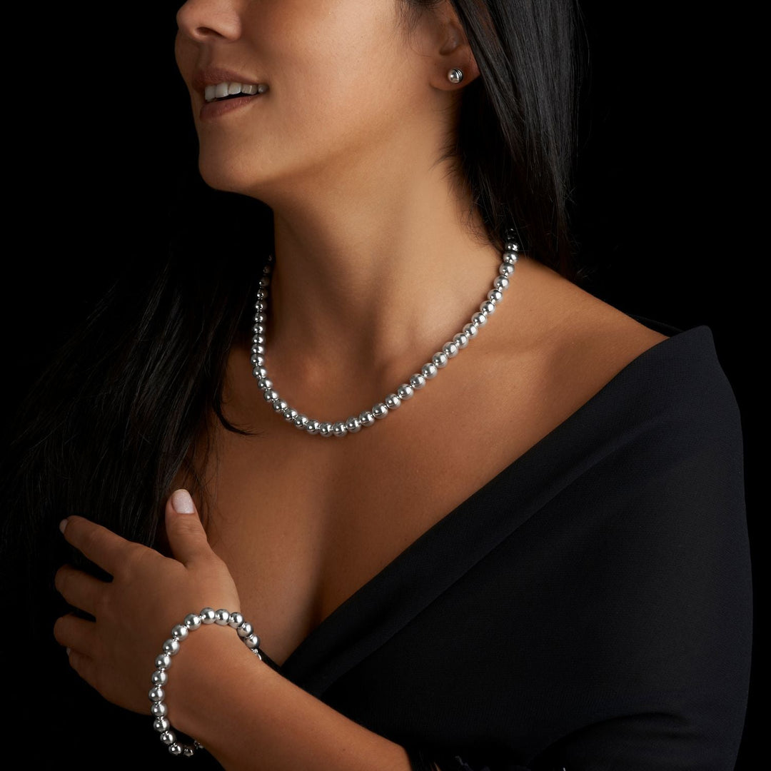 Astraea Silver Beads Necklace - Corazon Latino