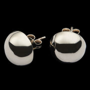 Athena Silver Half Bead Earrings - Corazon Latino