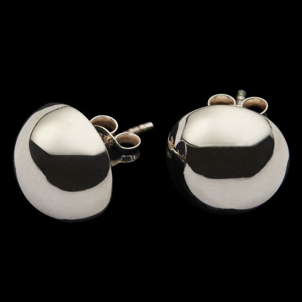 Athena Silver Half Bead Earrings - Corazon Latino