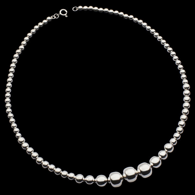 Athena Silver Half Bead Earrings - Corazon Latino