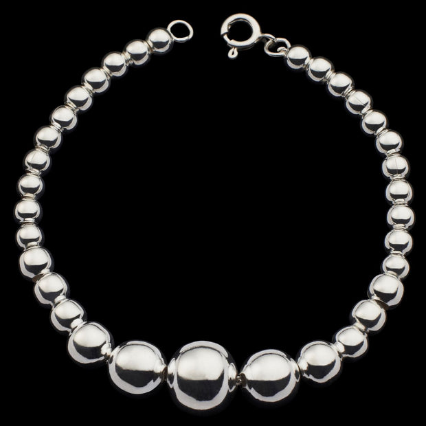 Athena Silver Half Bead Earrings - Corazon Latino