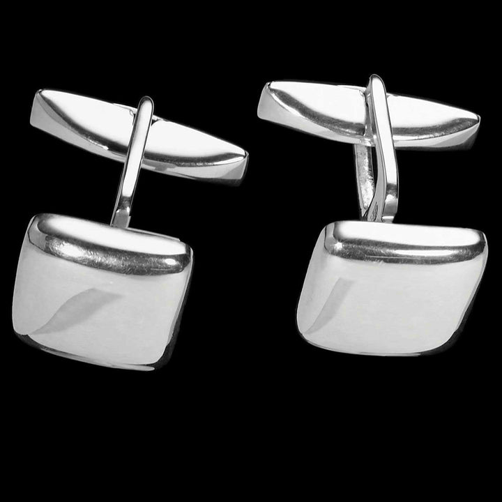 Caer Chunky Silver Cufflinks - Corazon Latino