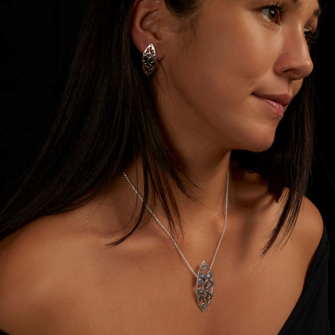 Centauri Silver Earrings - Corazon Latino