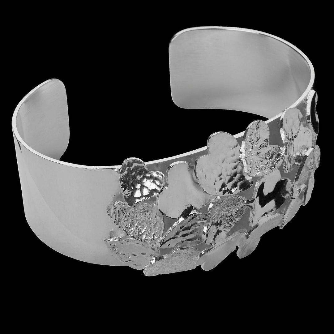 Cupid Silver Hearts Bangle - Corazon Latino