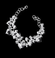 Cupid Silver Hearts Bracelet - Corazon Latino