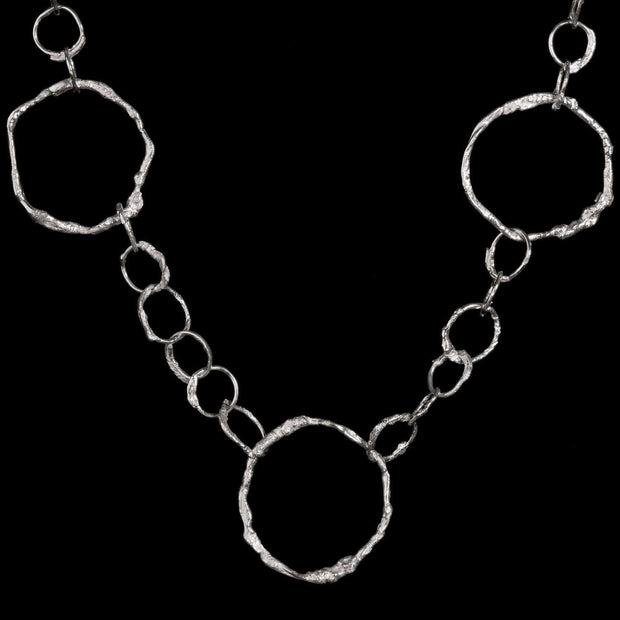 Eroded Silver Necklace - Corazon Latino