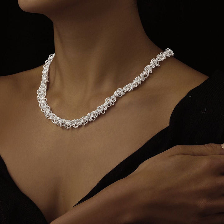 Hebe Silver Rings Necklace - Corazon Latino