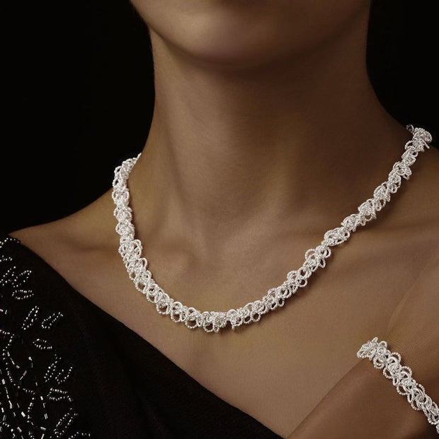 Hebe Silver Rings Necklace - Corazon Latino