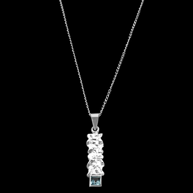 Iris Blue Topaz Pendant - Corazon Latino