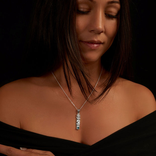 Iris Blue Topaz Pendant - Corazon Latino