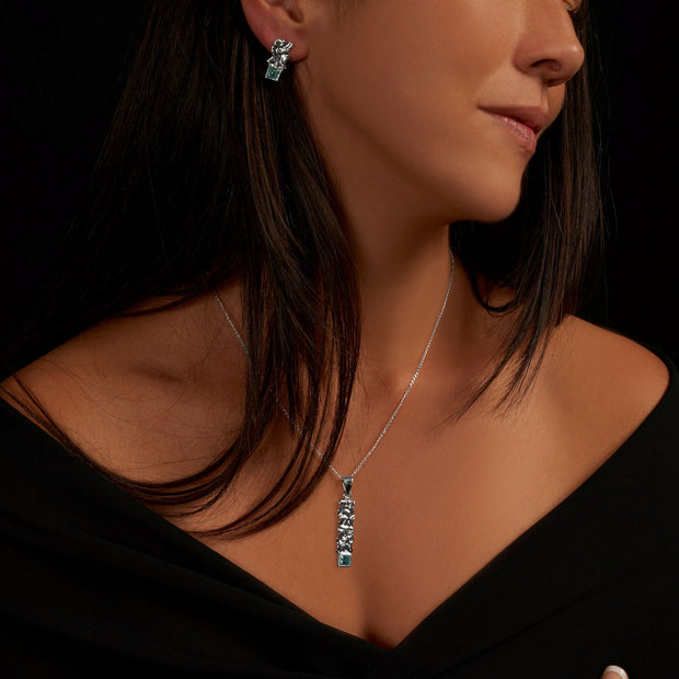 Iris Blue Topaz Pendant - Corazon Latino