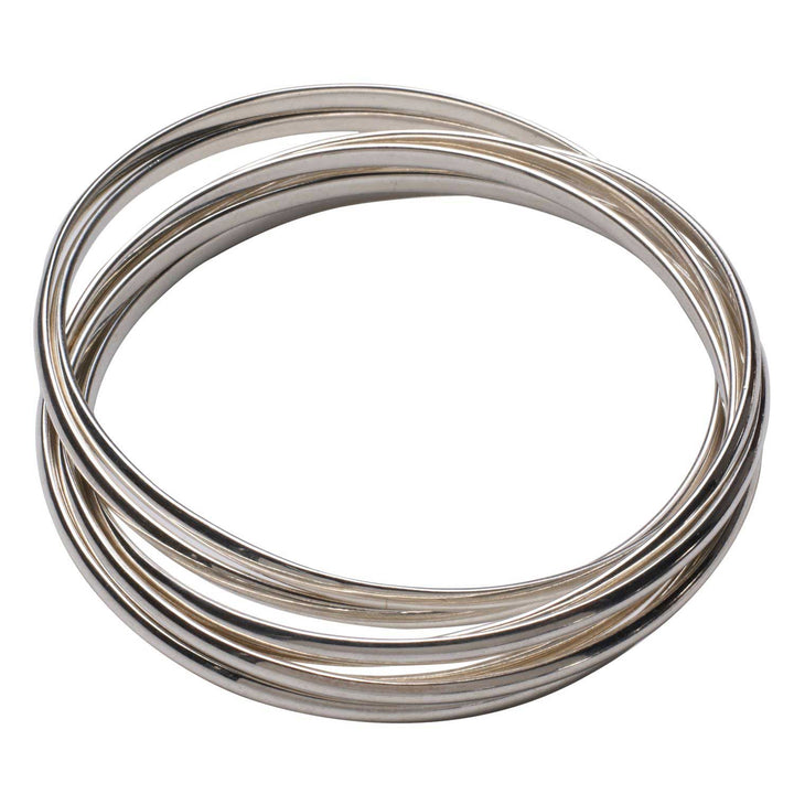 Luna Silver Rings Bangle - Corazon Latino