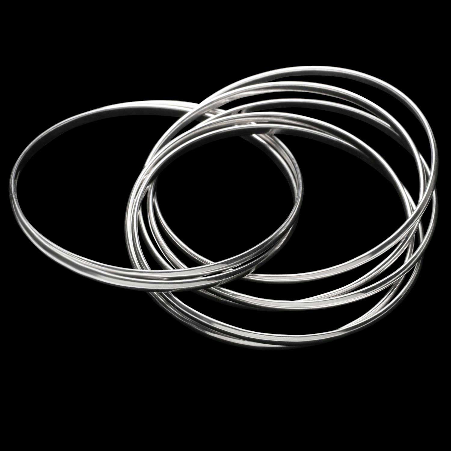 Luna Silver Russian Wedding Ring Bangle – Corazon Latino