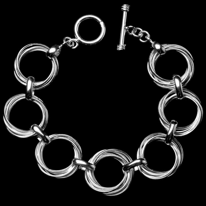 Luna Silver Rings Bracelet - Corazon Latino