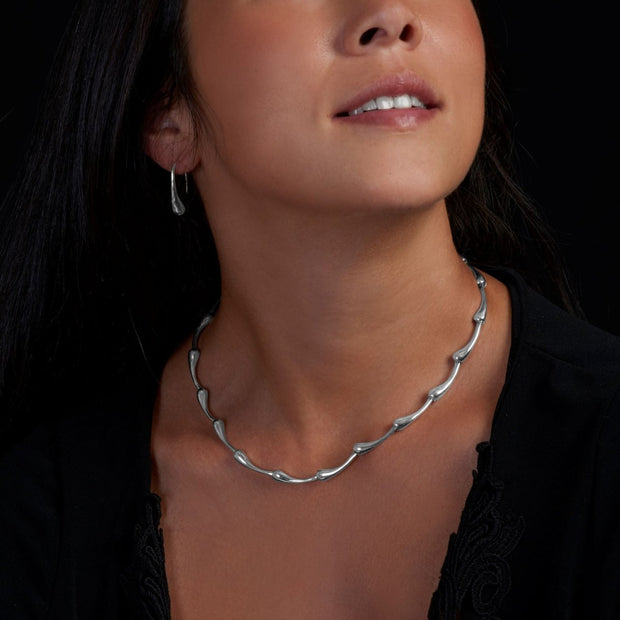 Lutetia Silver Teardrop Earrings - Corazon Latino