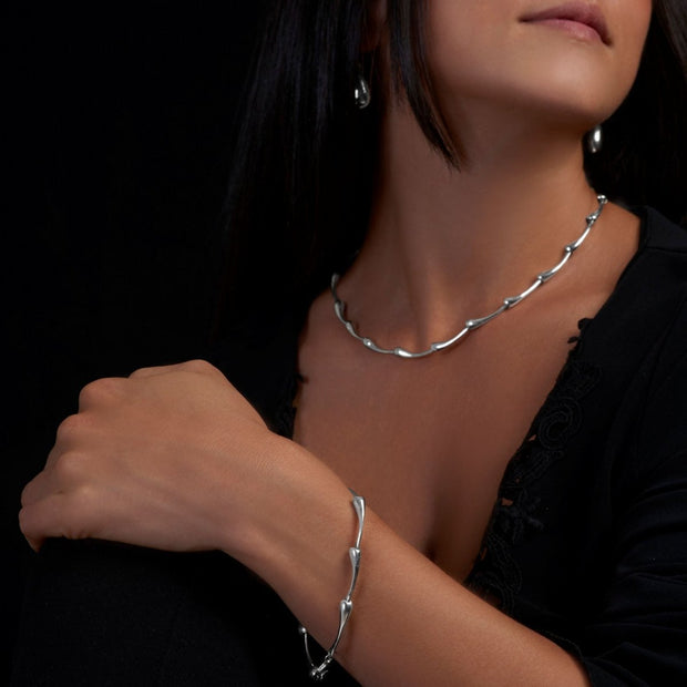 Lutetia Silver Teardrop Earrings - Corazon Latino