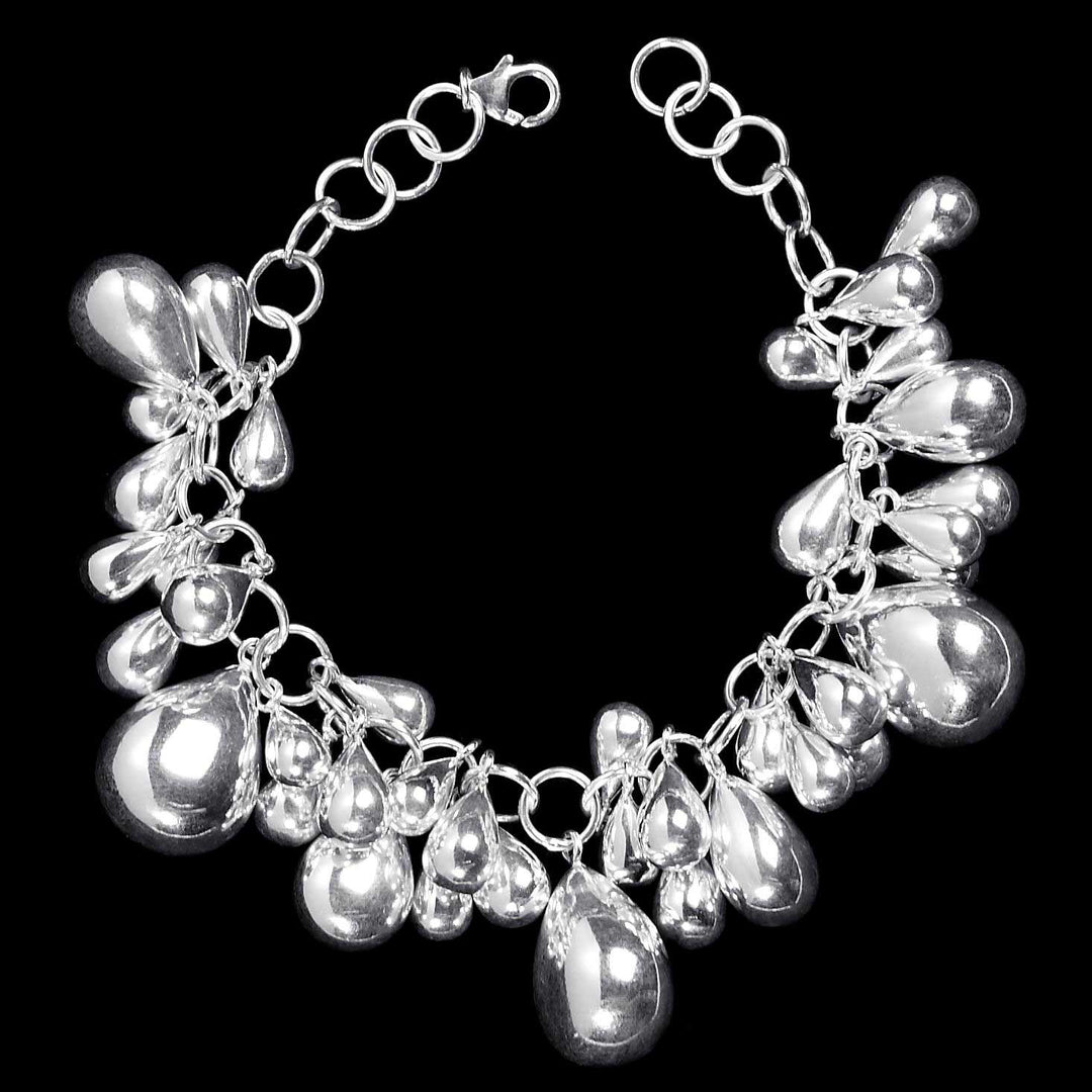 Maeve Silver Droplets Necklace - Corazon Latino