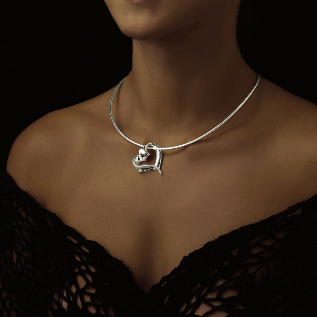 Orbit Slim Silver Choker - Corazon Latino