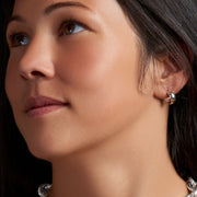 Pallene Silver Loop Earrings - Corazon Latino