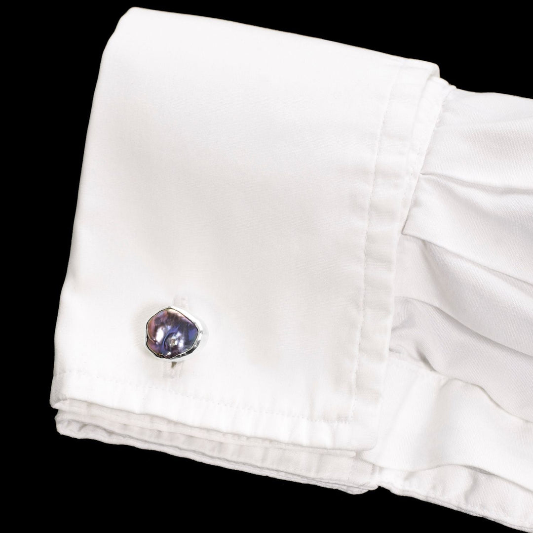 Perseus Silver & Pearl Cufflinks - Corazon Latino