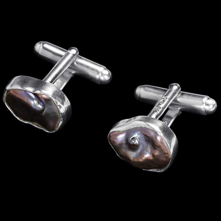 Perseus Silver & Pearl Cufflinks - Corazon Latino