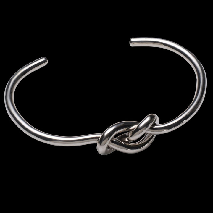 Rhiannon Knotted Silver Bangle - Corazon Latino