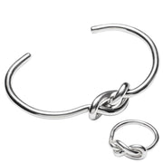 Rhiannon Knotted Silver Bangle - Corazon Latino