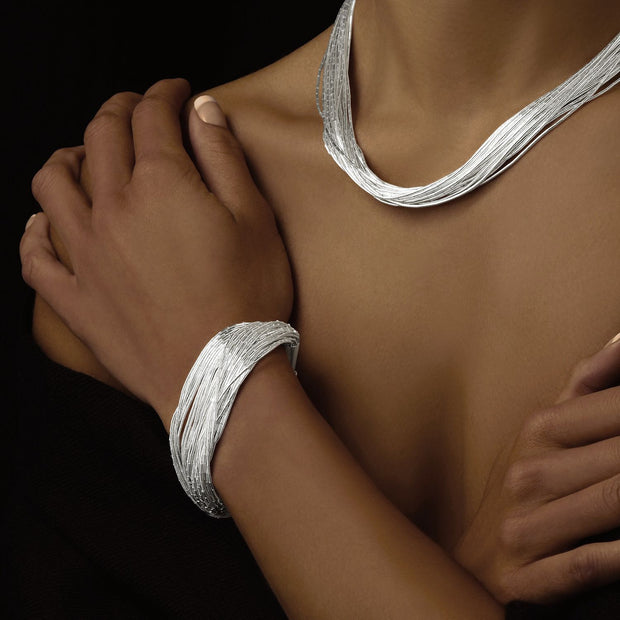 Sylvia Liquid Silver Bracelet - Corazon Latino