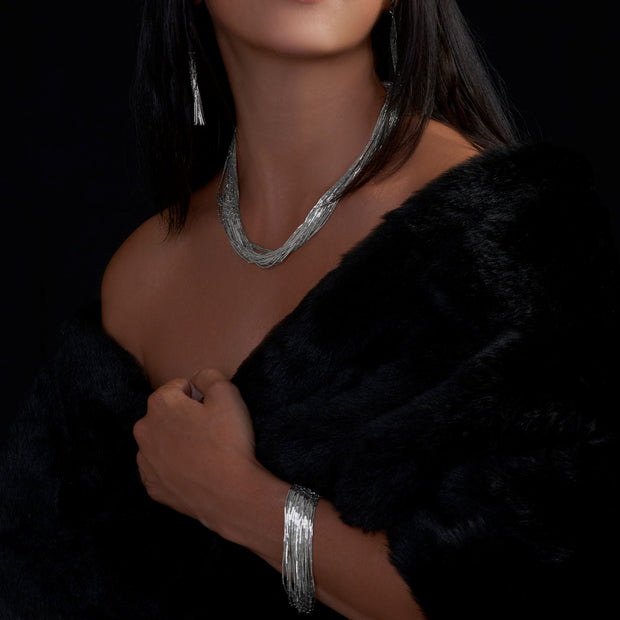 Sylvia Liquid Silver Bracelet - Corazon Latino