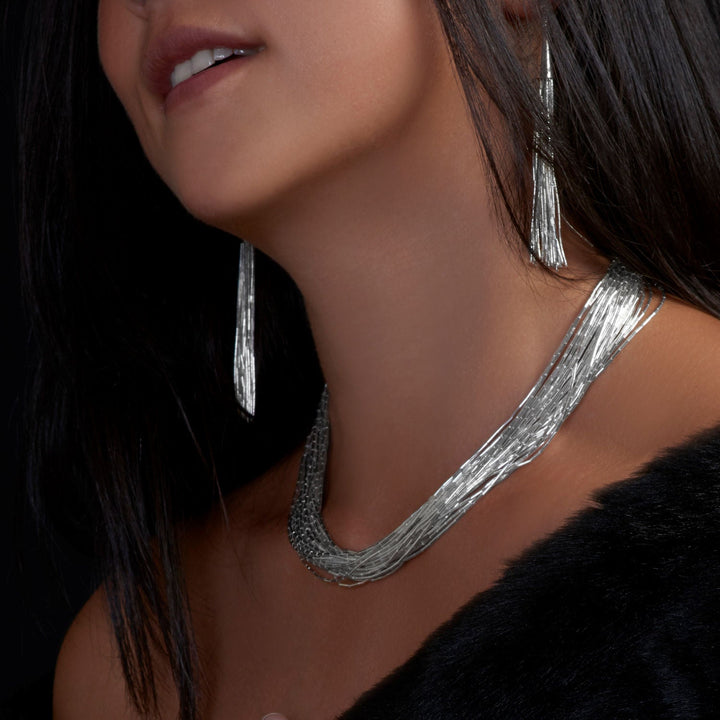 Sylvia Liquid Silver Earrings - Corazon Latino