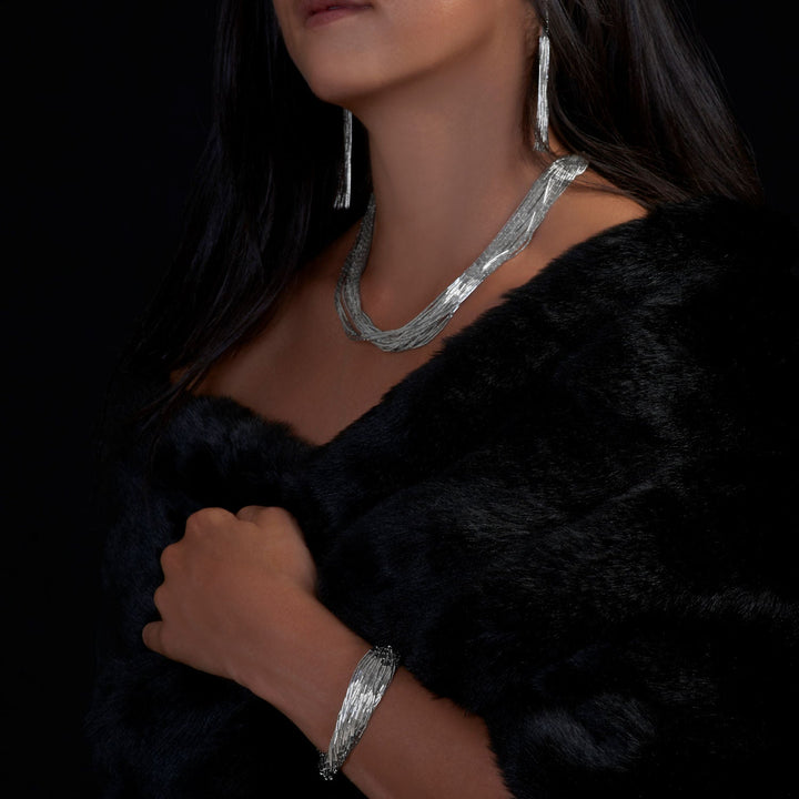 Sylvia Liquid Silver Necklace - Corazon Latino