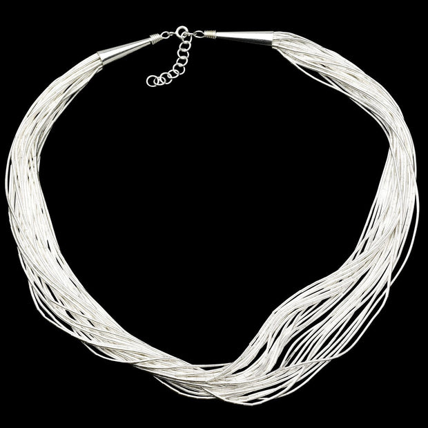 Sylvia Liquid Silver Necklace - Corazon Latino