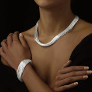 Sylvia Liquid Silver Necklace - Corazon Latino