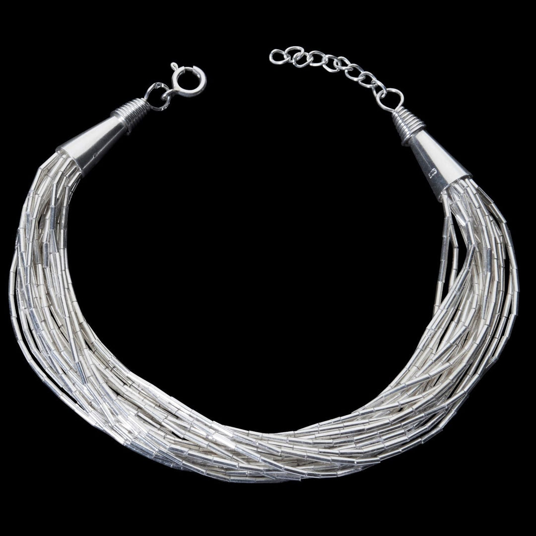 Sylviana Liquid Silver Bracelet - Corazon Latino