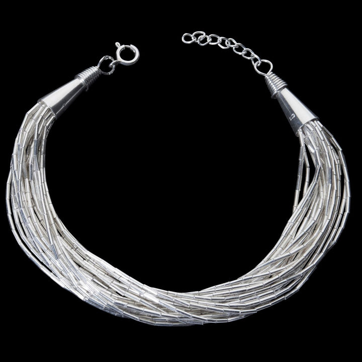 Sylviana Liquid Silver Bracelet - Corazon Latino